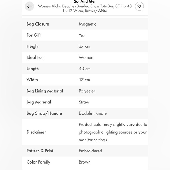 NWT Sol And Mer, Aloha Beaches Braided Straw Tote, Tan - Picture 4 of 9